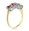 Ruby 1.12ct And Diamond 18K Gold Ring - image 3