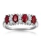 Ruby 1.12ct And Diamond 9K White Gold Ring - image 2