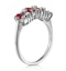 Ruby 1.12ct And Diamond 18K White Gold Ring - image 3