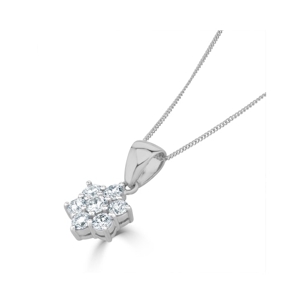 1.00ct G/vs Diamond and Platinum Pendant Necklace - FR27-322XUS - Image 2