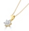 18K Gold Diamond Cluster Pendant Necklace 0.25CT H/SI - image 2