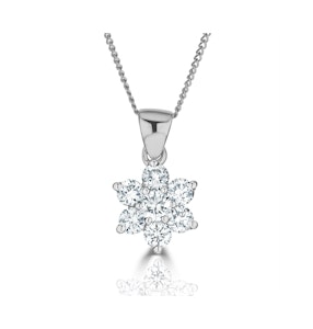 0.50ct H/si Diamond and Platinum Pendant Necklace - FR27-72JUS