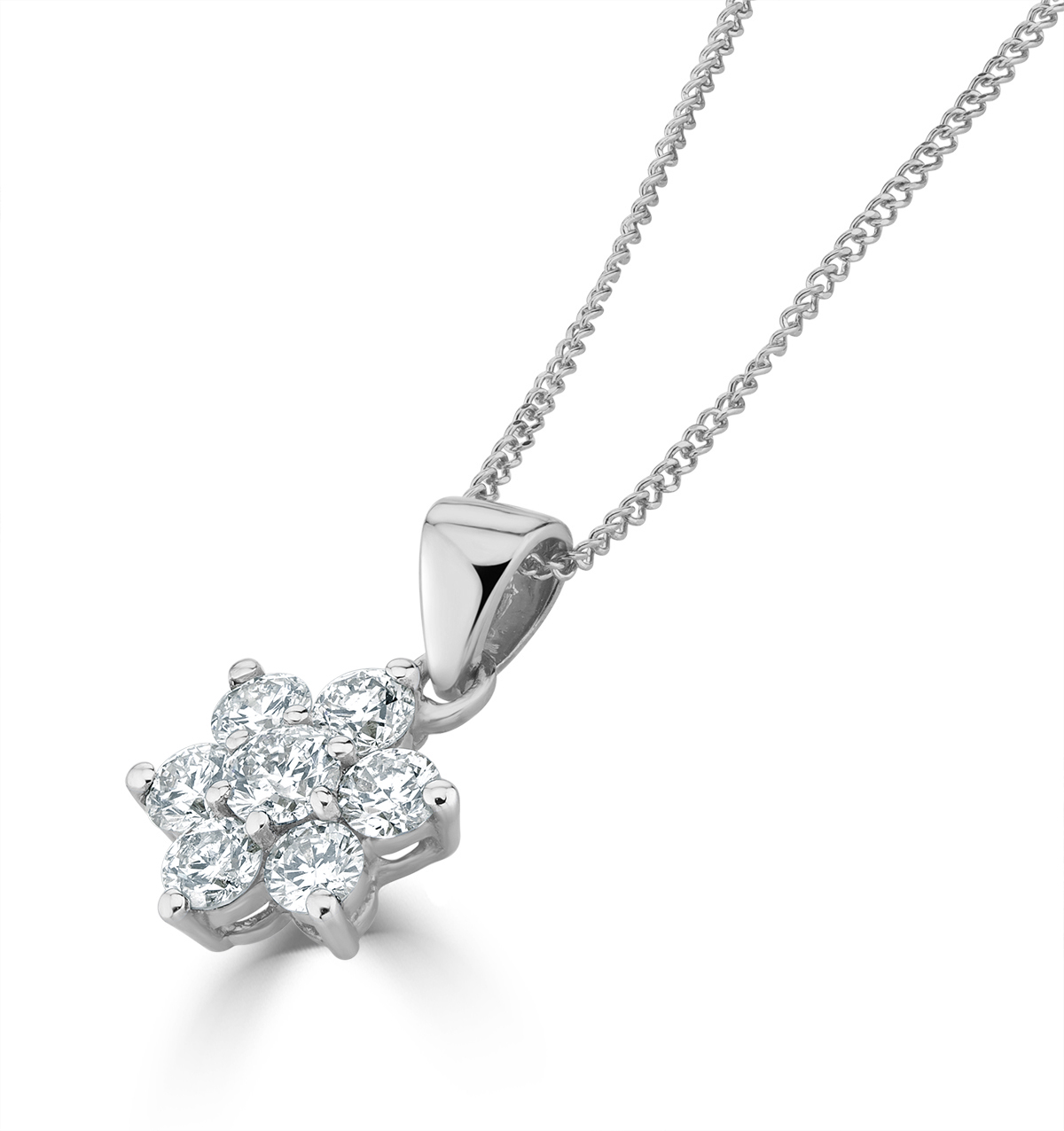Diamond Cluster Necklaces TheDiamondStore.co.uk™