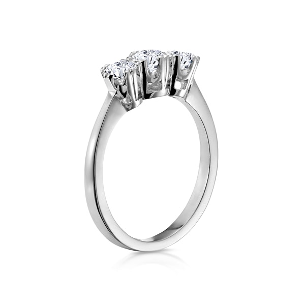 Emily 18K White Gold 3 Stone Diamond Ring 0.75CT G/VS - Image 3
