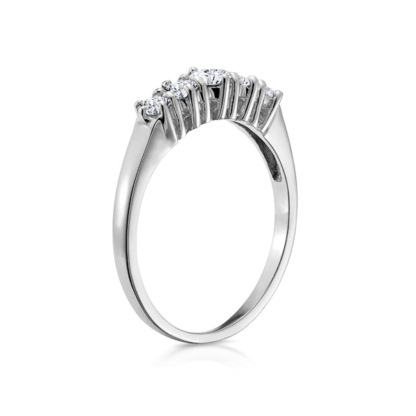 Ellie 18K White Gold 5 Stone Diamond Eternity Ring 0.50CT H/SI - Image 3