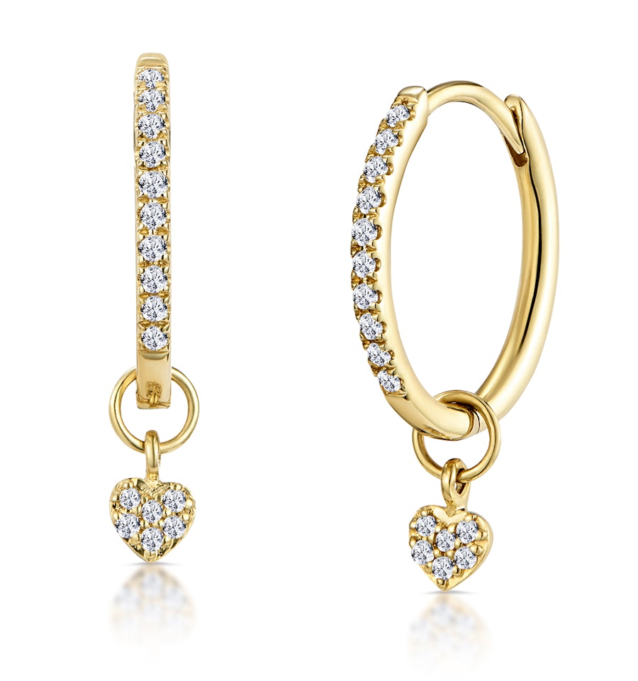 Hoop with charm earrings Clearance