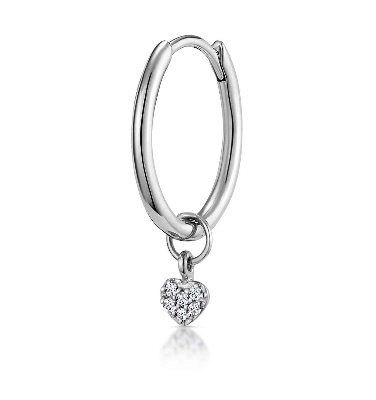 charm diamond hoop earrings