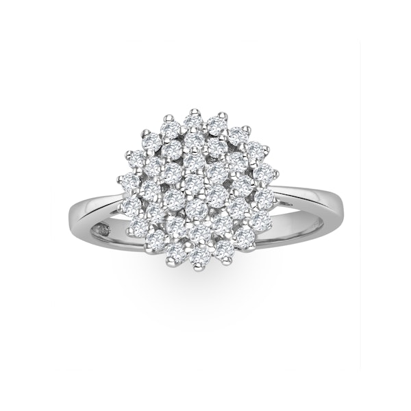 Cluster Lab Diamond Ring 0.33ct H/Si Set In 925 Silver - Image 3