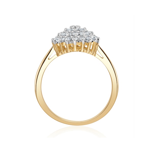 9K Gold Diamond Cluster Ring 0.50ct - E5607 - Image 3