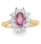 18K Gold 0.50ct Diamond and 1.05ct Pink Sapphire Ring - image 2