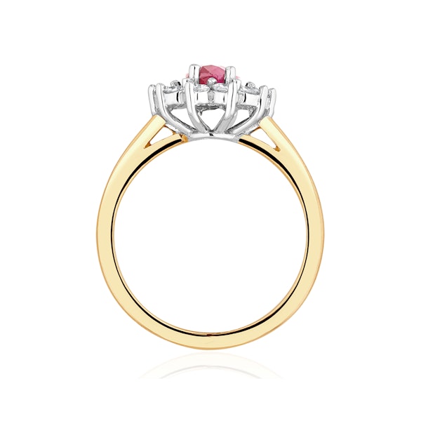 18K Gold 0.50ct Diamond and 1.05ct Pink Sapphire Ring - Image 3