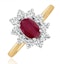 Ruby 1.15ct And Diamond 0.50ct 18K Gold Ring  FET25-T - image 1
