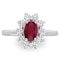 Ruby 1.15ct And Diamond 0.50ct 18K White Gold Ring - image 2