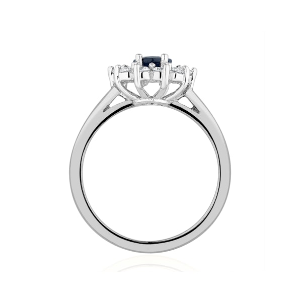 Sapphire 0.80ct And Diamond 0.50ct 18K White Gold Ring - Image 3