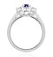 Tanzanite 7 x 5mm And 0.50ct Diamond 18K White Gold Ring  FET25-VY - image 3
