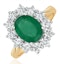 Emerald 1.95CT And Diamond 1.00ct Cluster Ring in 18K Gold - image 1