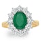Emerald 1.95CT And Diamond 1.00ct Cluster Ring in 18K Gold - image 2