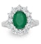 Emerald 1.95CT And Diamond 1.00ct Cluster Ring Set in Platinum - image 2