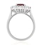 Ruby 2.40ct And Diamond 1.00ct Cluster Ring Set in Platinum - image 3