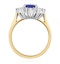 Tanzanite 1.7ct And Diamond 1ct Cluster Ring in 18K Gold - image 3