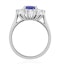 Tanzanite 1.7ct And Diamond 1ct Cluster Ring in 18K White Gold - image 3
