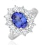 Tanzanite 1.7ct And Diamond 1ct Cluster Ring in 18K White Gold - image 1