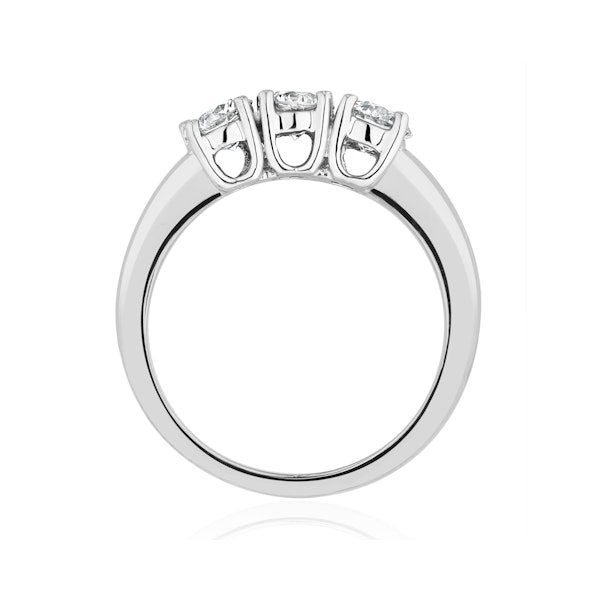 Chloe 3 Stone Trilogy Lab Diamond Ring 1.00CT F/VS in 18K White Gold - Image 3
