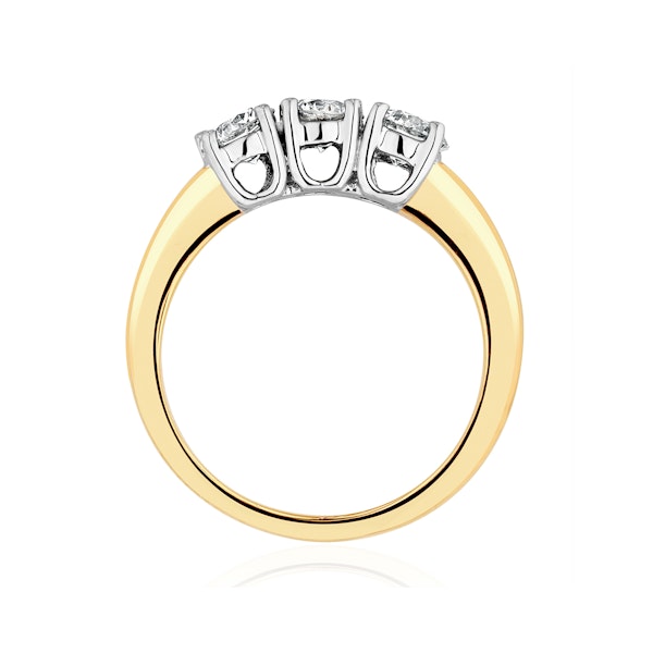 Chloe 3 Stone Trilogy Lab Diamond Ring 1.00CT F/VS in 18K Gold - Image 3