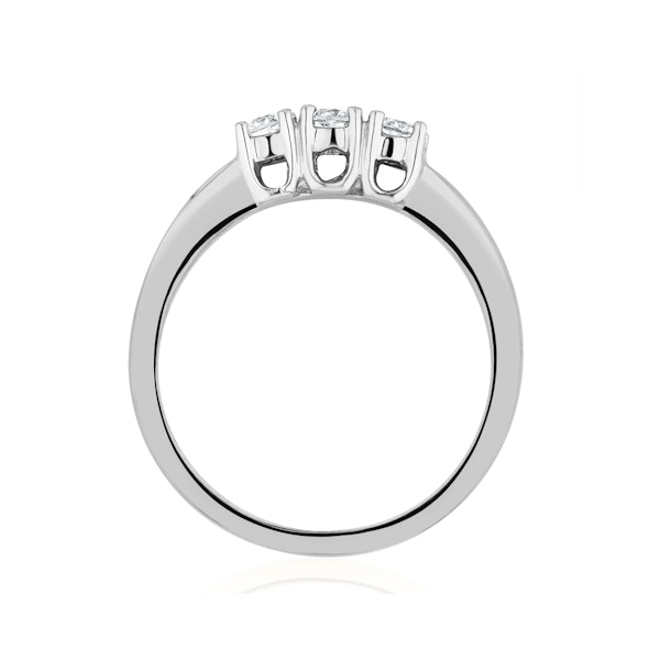 Chloe 18K White Gold 3 Stone Diamond Ring 0.30CT - Image 3