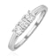 Chloe 18K White Gold 3 Stone Diamond Ring 0.50CT - image 1