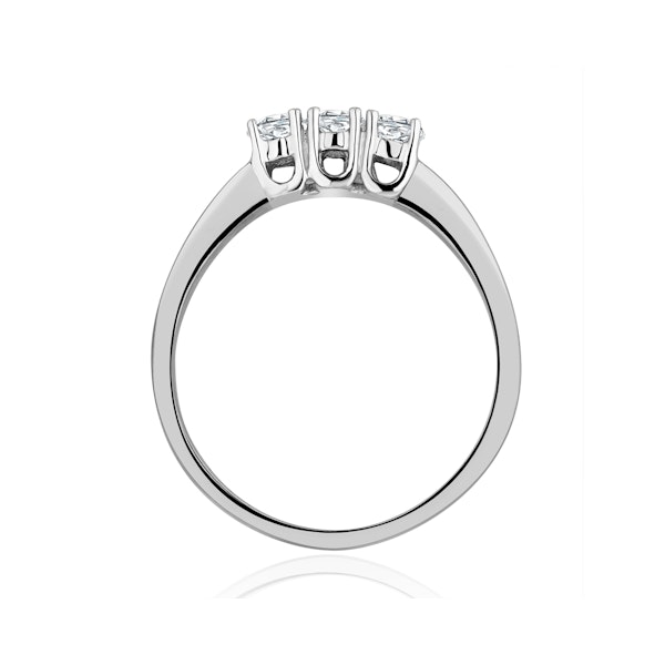 Chloe 18K White Gold 3 Stone Lab Diamond Ring 0.50CT G/VS - Image 3