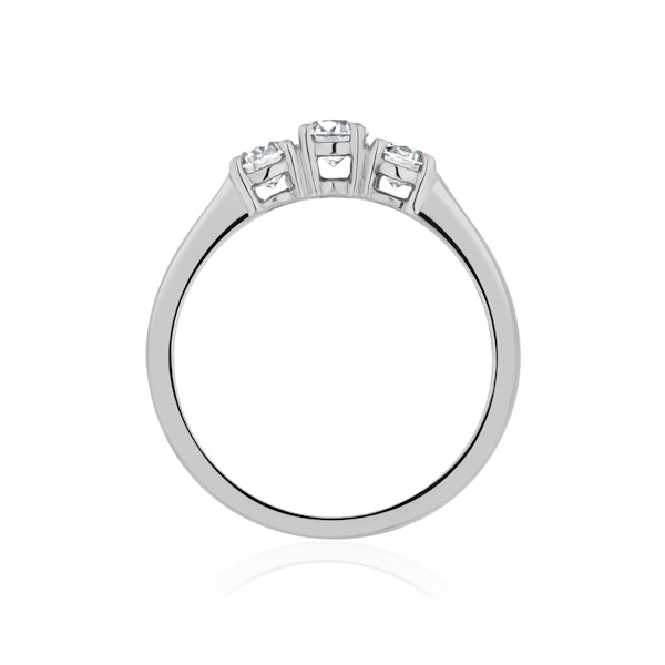 Chloe 3 Stone Trilogy Lab Diamond Ring 0.75CT H/Si in 18K White Gold - Image 3