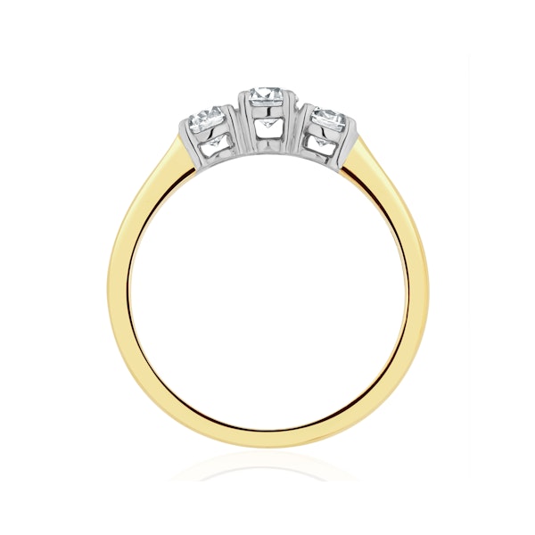 Chloe 3 Stone Trilogy Lab Diamond Ring 0.75CT F/VS in 18K Gold - Image 3