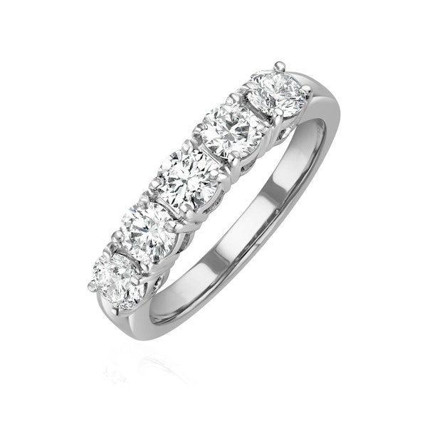 Chloe 18K White Gold 5 Stone Diamond Eternity Ring 1.00CT G/VS - Image 1