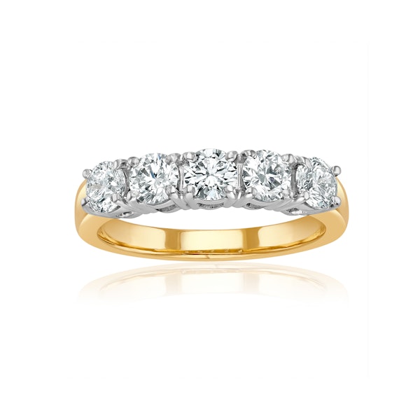 Chloe 18K Gold 5 Stone Lab Diamond Eternity Ring 1.00CT G/VS - Image 2