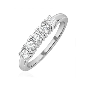 Chloe 18K White Gold 5 Stone Diamond Eternity Ring 0.50CT G/VS