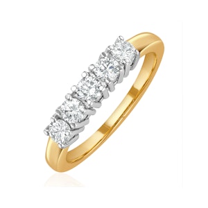 Chloe 18K Gold 5 Stone Diamond Eternity Ring 0.50CT G/VS
