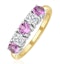 Pink Sapphire 0.90ct and Diamond Ring 0.40ct 18K Gold Ft26 - image 1