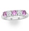 Pink Sapphire 0.90ct and Diamond Ring 0.40ct 18K White Gold Ft26 - image 2