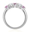 Pink Sapphire 0.90ct and Diamond Ring 0.40ct 18K White Gold Ft26 - image 3