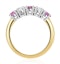 Pink Sapphire 0.90ct and Diamond Ring 0.40ct 18K Gold Ft26 - image 3