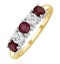 Ruby 0.75CT and Diamond Ring 0.40CT 18K Gold FT26 - image 1
