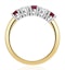Ruby 0.75CT and Diamond Ring 0.40CT 18K Gold FT26 - image 3