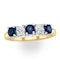 Sapphire 0.90CT and Diamond Ring 0.40CT 18K Gold FT26 - image 2