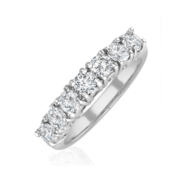 Chloe 18K White Gold 7 Stone Diamond Eternity Ring 1.00CT H/SI - Image 1