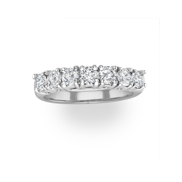 Chloe 18K White Gold 7 Stone Diamond Eternity Ring 1.00CT H/SI - Image 2