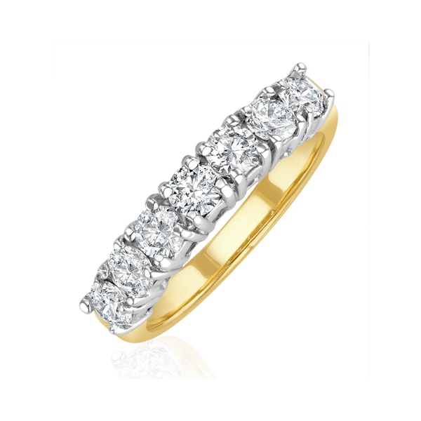 Chloe 18K Gold 7 Stone Diamond Eternity Ring 1.00CT H/SI - Image 1