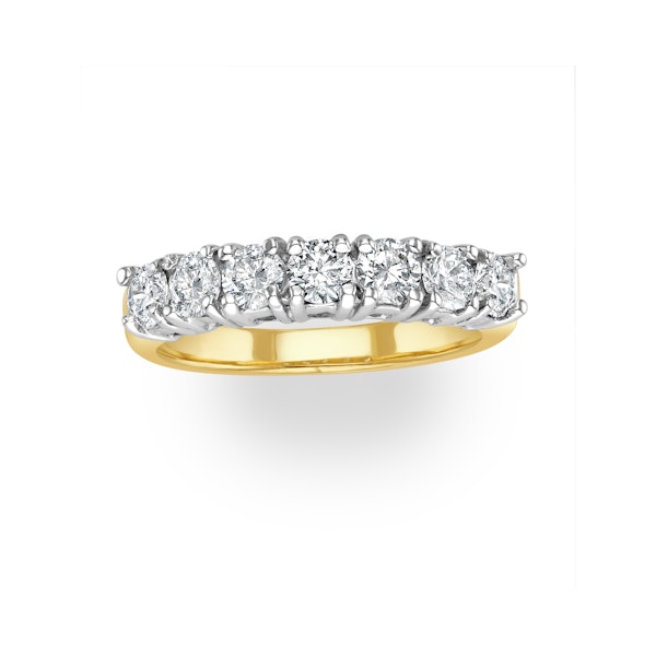 Chloe 18K Gold 7 Stone Diamond Eternity Ring 1.00CT H/SI - Image 2