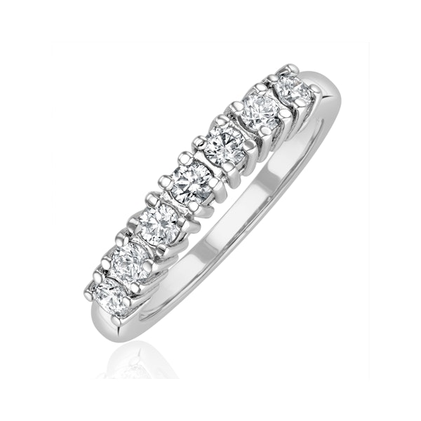 Chloe 18K White Gold 7 Stone Diamond Eternity Ring 0.30CT PK - Image 1