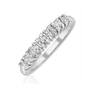 Chloe 18K White Gold 7 Stone Diamond Eternity Ring 0.30CT G/VS